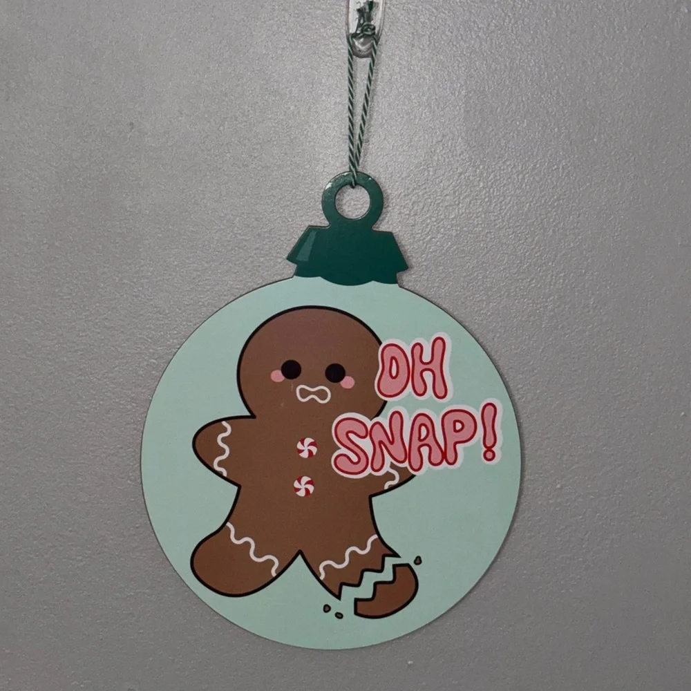 Target OH SNAP Gingerbread Man Ornament Hanging Wall Sign